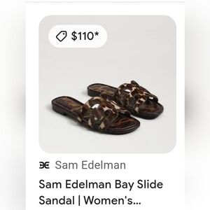 Sam Edelman, women's Leopard Print Slide Sandals Women's Sz 7.5 Leather